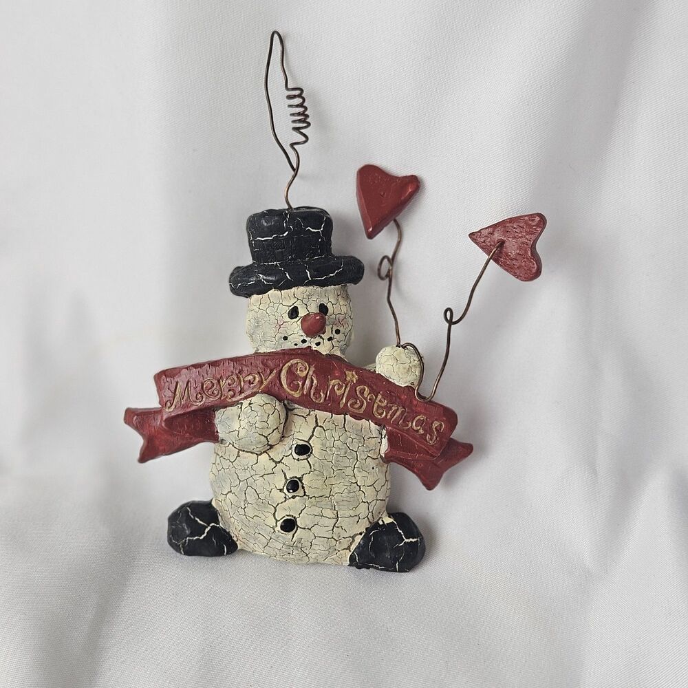 Vintage GANZ Resin “Merry Christmas Snowman”